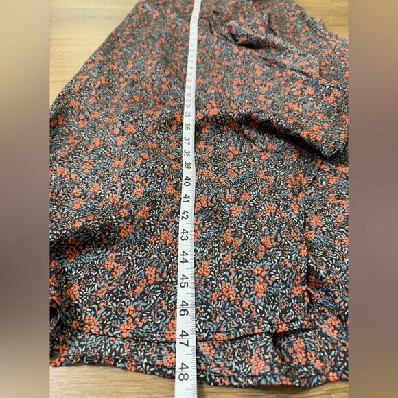 Avec Les Filles Blue and Red Floral Faux Wrap Midi Halter Dress Size XS - Picture 15 of 15